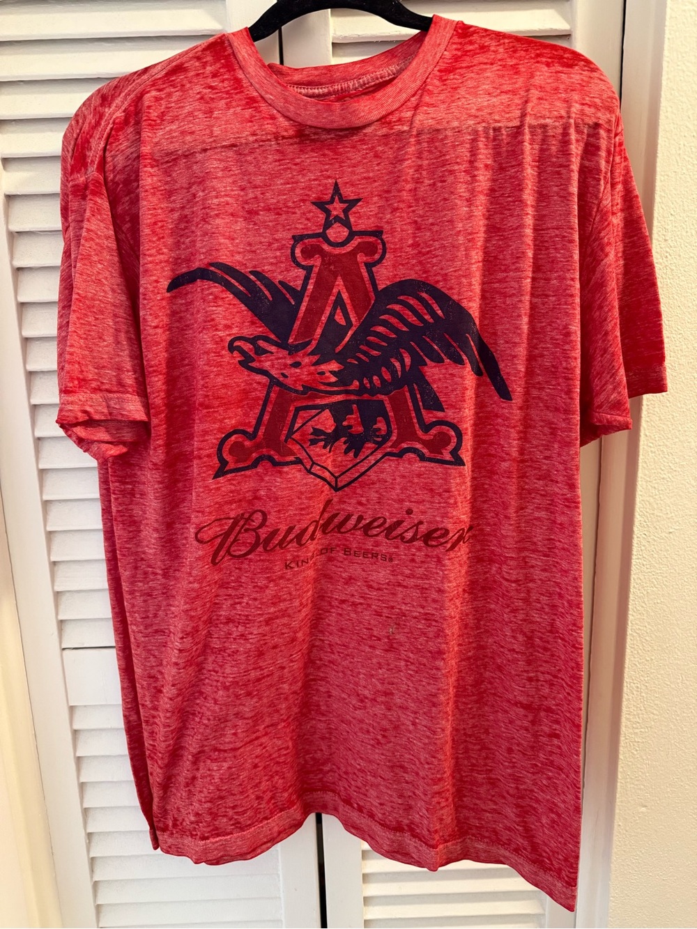 Budweiser King of Beers Men’s Red Graphic Tee